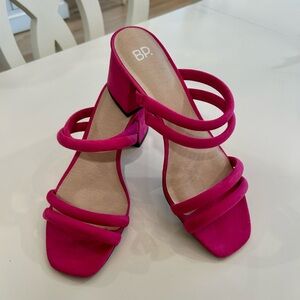 BP Hot Pink Suede Heels Sz 8.5
